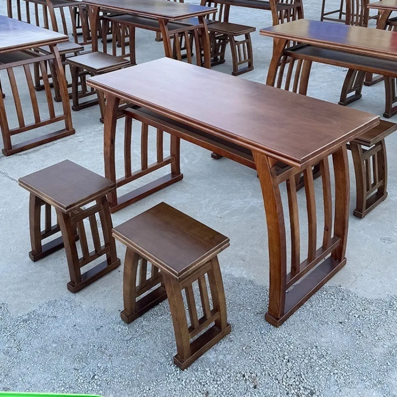 Chinese solid wood Sinology table saddle table training class desks and chairs kindergarten antique painting and calligraphy
Chinese solid wood Sinology table saddle table training class desks and chairs kindergarten antique painting and calligraphy