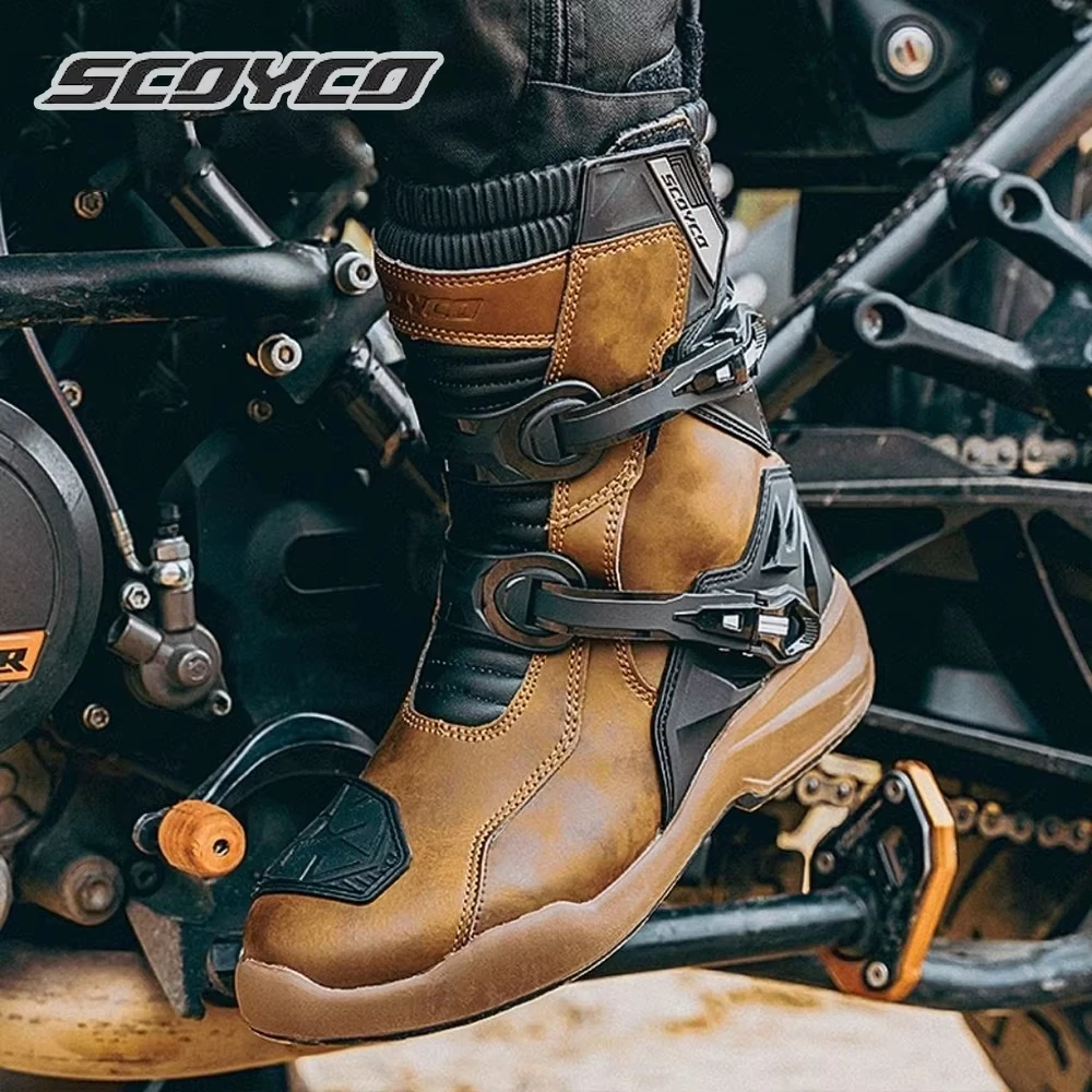 SCOYCO Motorcycle Boots Motorcycle Tour Boots Waterporoof Rally Shoes Four Seasons Men Ankle TPU Protections Moto Riding Boots
SCOYCO Motorcycle Boots Motorcycle Tour Boots Waterporoof Rally Shoes Four Seasons Men Ankle TPU Protections Moto Riding Boots