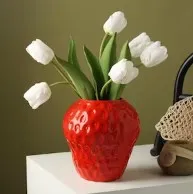 Vintage Style Strawberry Vases Flower Pot Vase Decorative Ornament Flower Arrangement for Office Homestay Party Gifts Decor
Vintage Style Strawberry Vases Flower Pot Vase Decorative Ornament Flower Arrangement for Office Homestay Party Gifts Decor