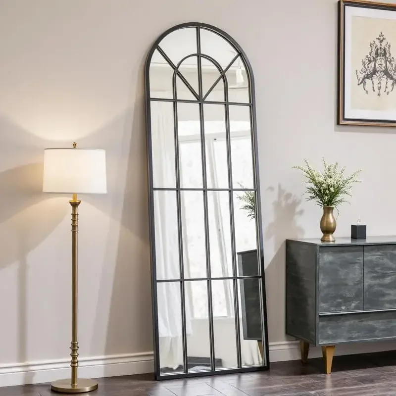 Arched Window Full Length Mirror 65x22 Inch Iron Frame Full Body Hanging Leaning Wall Mounted Home Decor For Bedroom Living Room
Arched Window Full Length Mirror 65x22 Inch Iron Frame Full Body Hanging Leaning Wall Mounted Home Decor For Bedroom Living Room