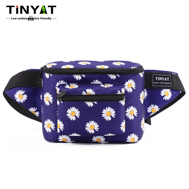 TINYAT женская модная поясная сумка большой вместимости нагрудная сумка с цветочным узором прочная поясная сумка из полиэстера для путешествий на открытом воздухе
TINYAT женская модная поясная сумка большой вместимости нагрудная сумка с цветочным узором прочная поясная сумка из полиэстера для путешествий на открытом воздухе