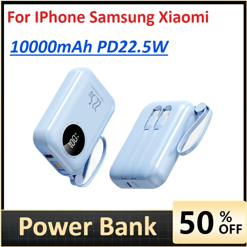 Included Cable Plug Power Bank 10000mAh Fast Charging for IPhone Samsung Xiaomi Spare Battery
Included Cable Plug Power Bank 10000mAh Fast Charging for IPhone Samsung Xiaomi Spare Battery