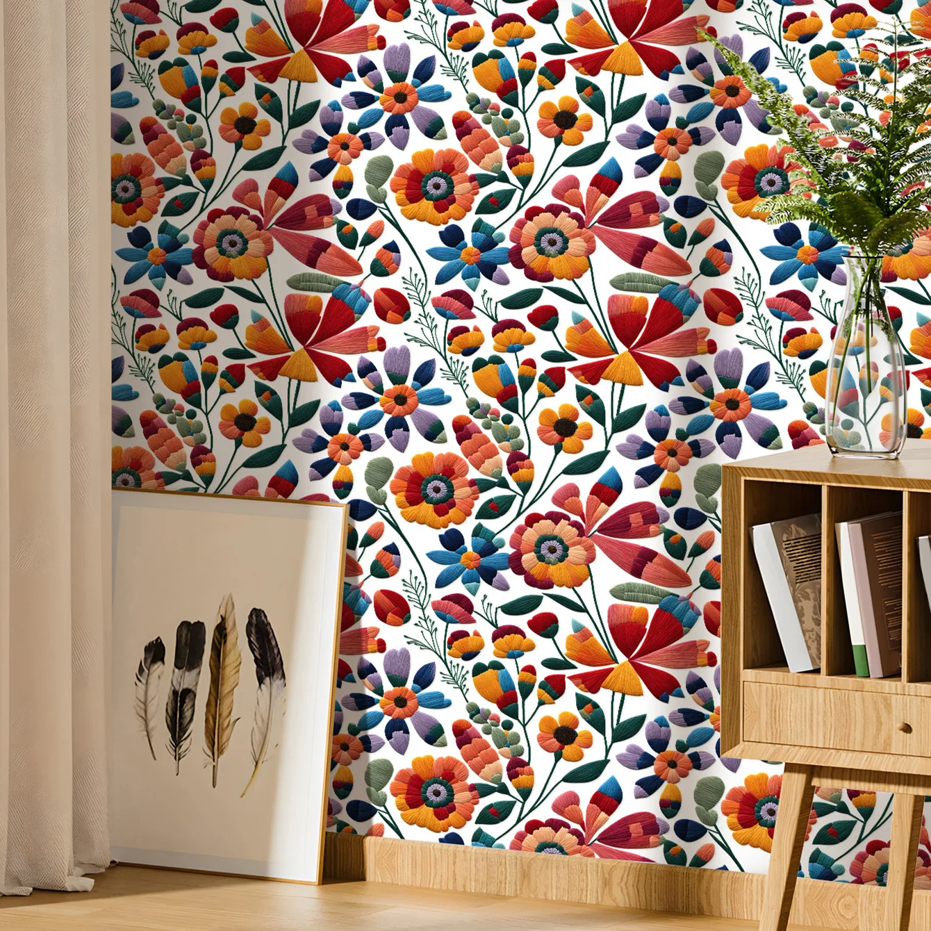 Faux Embroidered Flower Peel and Stick Wallpaper Home Decoration Floral Contact Paper Wall Mural for Bedroom Cabinet
Faux Embroidered Flower Peel and Stick Wallpaper Home Decoration Floral Contact Paper Wall Mural for Bedroom Cabinet