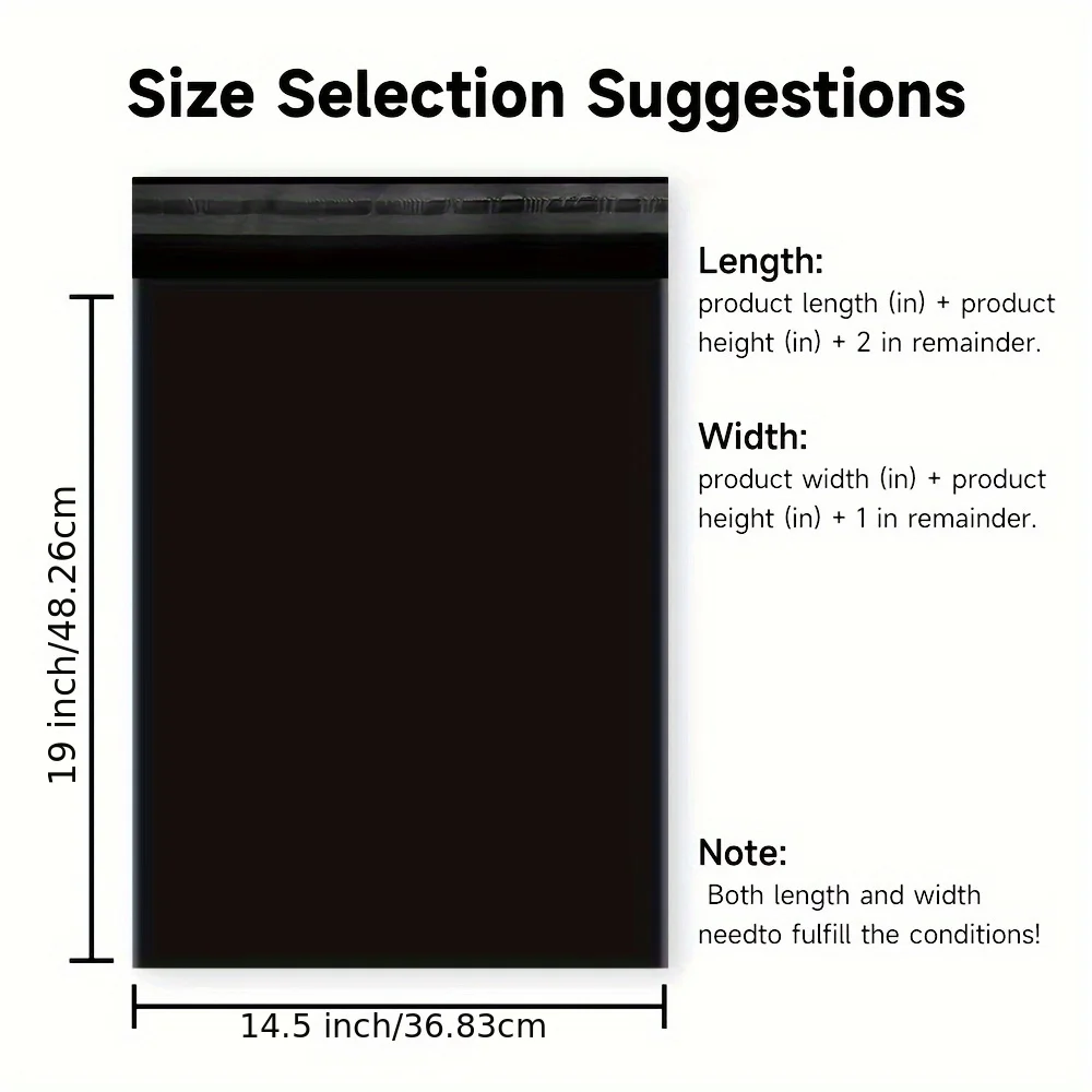 14.5x19 Inch Large Shipping Bags for Clothes - Strong Adhesive & Tear-Proof Mailing Bags, Poly Mailers In Black Pink Blue White
14.5x19 Inch Large Shipping Bags for Clothes - Strong Adhesive & Tear-Proof Mailing Bags, Poly Mailers In Black Pink Blue White