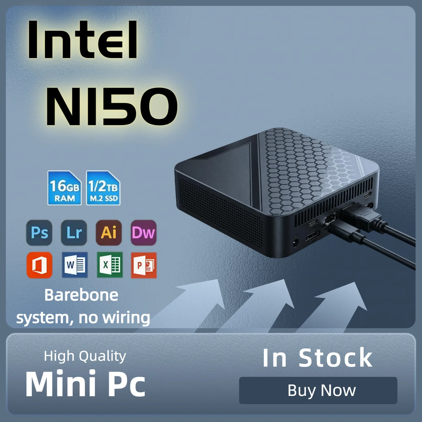 New Core N150 Mini PC Portable 1TB 2TB SSD 16GB RAM WIFI 6 BT5.2 4K HD Mini Gaming Office Study Pc
New Core N150 Mini PC Portable 1TB 2TB SSD 16GB RAM WIFI 6 BT5.2 4K HD Mini Gaming Office Study Pc