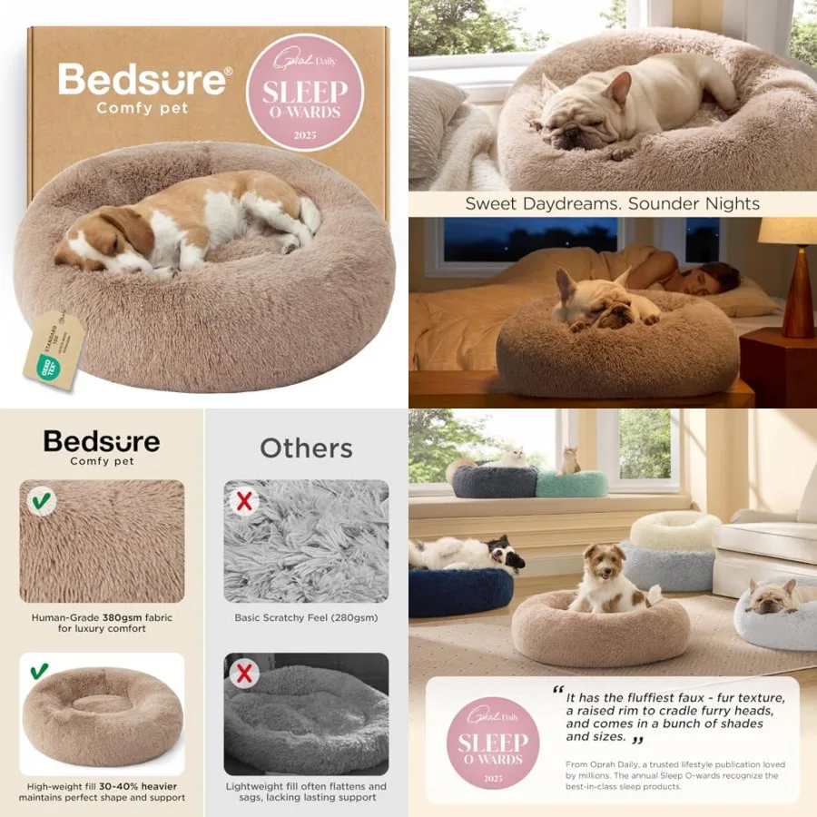 Calming Dog Bed Medium Size Dogs - Donut Washable Pet Bed, 33 Inch Anti-Slip Round Fluffy Plush Faux Fur Dog Bed
Calming Dog Bed Medium Size Dogs - Donut Washable Pet Bed, 33 Inch Anti-Slip Round Fluffy Plush Faux Fur Dog Bed