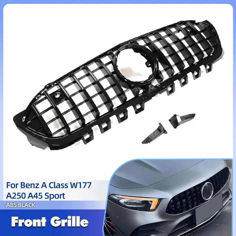 Car Front Bumper Grille ABS Black for Mercedes-Benz A Class W177 A250 A45 Sport AMG 2019 2020 Replacement Front Grills Grill
Car Front Bumper Grille ABS Black for Mercedes-Benz A Class W177 A250 A45 Sport AMG 2019 2020 Replacement Front Grills Grill