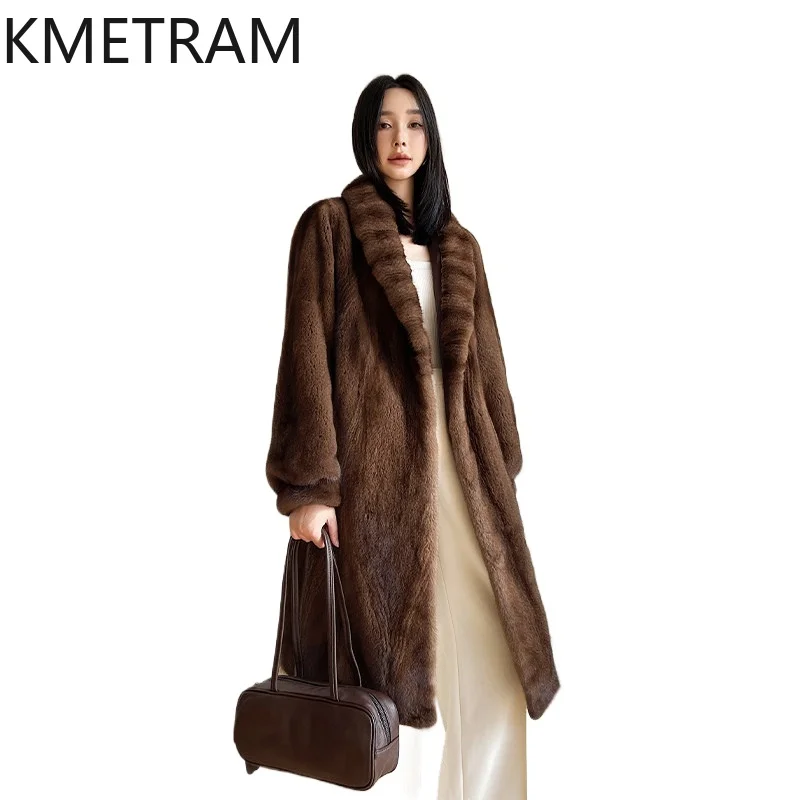 KMETRAM Women's Real Mink Fur Coat Luxury Long Mink Fur Jacket High Quality Warm Winter Outerwears Woman Clothes 2026 casaco
KMETRAM Women's Real Mink Fur Coat Luxury Long Mink Fur Jacket High Quality Warm Winter Outerwears Woman Clothes 2026 casaco