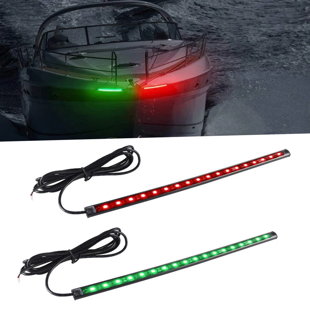 2 Pcs 30cm 12V LED Strip Light Waterproof RED&GREEN LED Navigation Lights For Navigation/port/Bow lights
2 Pcs 30cm 12V LED Strip Light Waterproof RED&GREEN LED Navigation Lights For Navigation/port/Bow lights