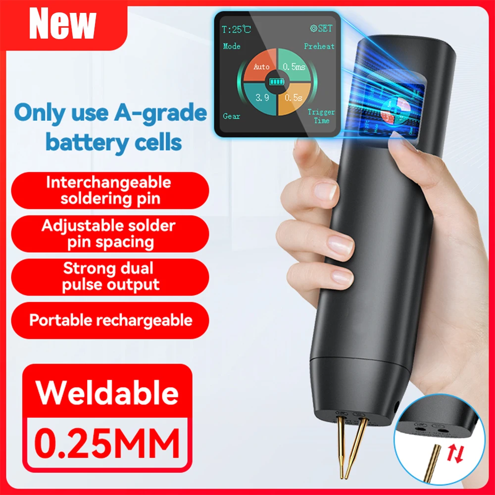 Upgraded H2 H1 Big Color Screen 90 Gears Spot Welder Adjustable Powerful Handheld Digital Spot Welding Machine For 18650 Battery
Upgraded H2 H1 Big Color Screen 90 Gears Spot Welder Adjustable Powerful Handheld Digital Spot Welding Machine For 18650 Battery