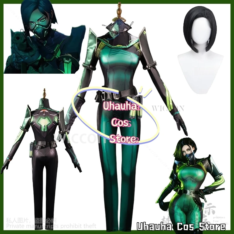 Viper Cosplay Anime Game VALORANT Snake Jumpsuit Sexy Uniform Wigs For Halloween Christmas Party Girls Woman Roleplay Customized
Viper Cosplay Anime Game VALORANT Snake Jumpsuit Sexy Uniform Wigs For Halloween Christmas Party Girls Woman Roleplay Customized