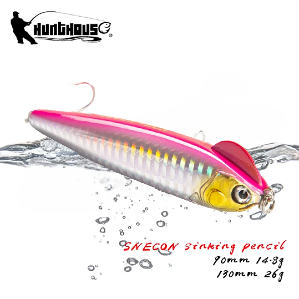 Hunthouse Sinking Pencil Fishing Lure 90mm/14.8g 130mm/26g Hard Artificial Baits Stickbait Fishing For Seabass Tackle Perch
Hunthouse Sinking Pencil Fishing Lure 90mm/14.8g 130mm/26g Hard Artificial Baits Stickbait Fishing For Seabass Tackle Perch