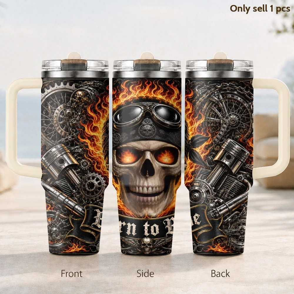 Skull & Gears Design Vacuum Flasks 40oz 3rd Gen Vacuum Insulated Stainless Steel Tumbler Cup with Handle Straw Lid
Skull & Gears Design Vacuum Flasks 40oz 3rd Gen Vacuum Insulated Stainless Steel Tumbler Cup with Handle Straw Lid