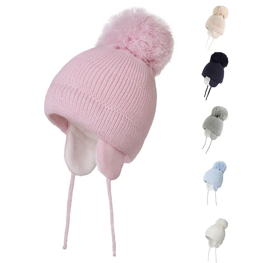 Winter Warm Knitted Baby Hats for Girls Pom Pom Kid Toddler Boys Beanies Cap with Fleece Lining
Winter Warm Knitted Baby Hats for Girls Pom Pom Kid Toddler Boys Beanies Cap with Fleece Lining