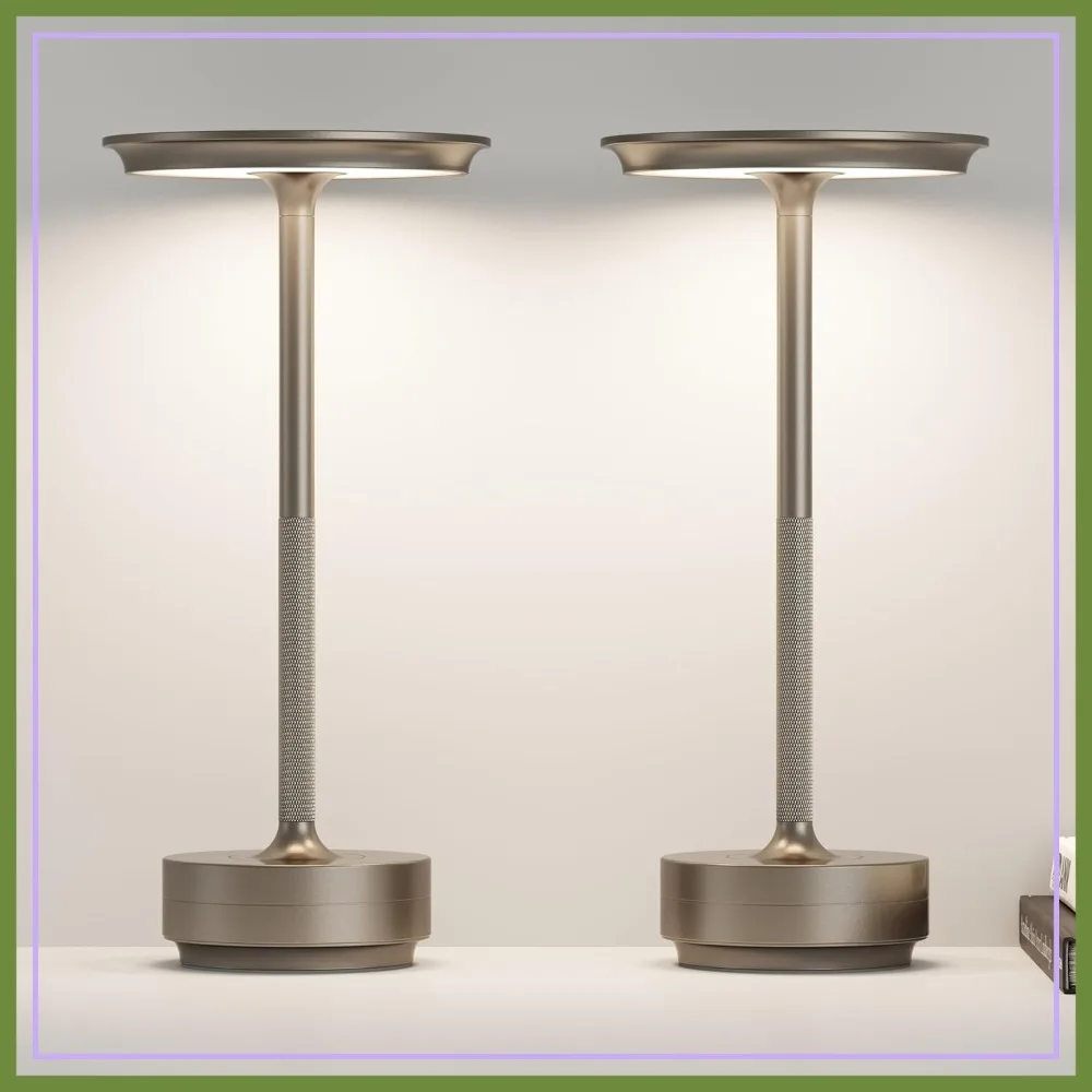 LED Cordless Table Lamp, Rechargeable USB-C Battery Operated, IP54 Waterproof, 3 Brightness Levels with Memory Function for Dining Room, Cafe, Bars (2 Pack)
LED Cordless Table Lamp, Rechargeable USB-C Battery Operated, IP54 Waterproof, 3 Brightness Levels with Memory Function for Dining Room, Cafe, Bars (2 Pack)