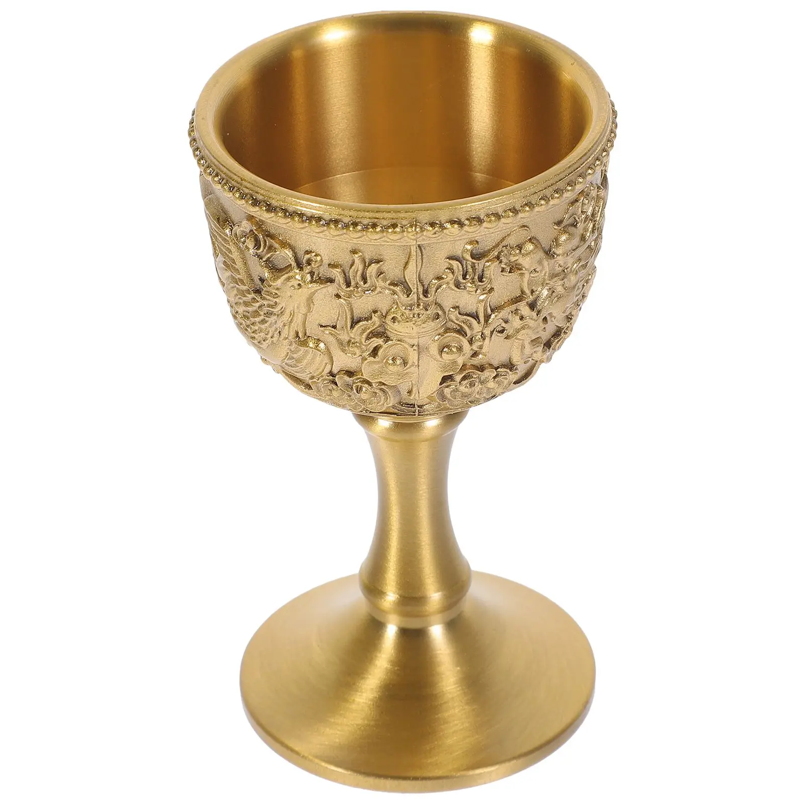 Dragon Phoenix Goblet 145g Brass Retro Cup Goblet Decorative Multi Function Dinner Glass Sturdy Flat Bottom
Dragon Phoenix Goblet 145g Brass Retro Cup Goblet Decorative Multi Function Dinner Glass Sturdy Flat Bottom