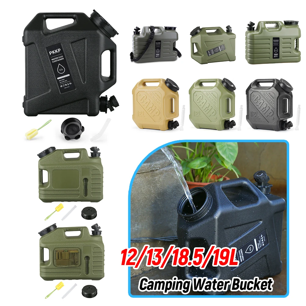 12/13/19L Water Tank Outdoor Water Bin Large Capacity Camping Bucket with Faucet No Leakage Water Bucket Container for Travel
12/13/19L Water Tank Outdoor Water Bin Large Capacity Camping Bucket with Faucet No Leakage Water Bucket Container for Travel