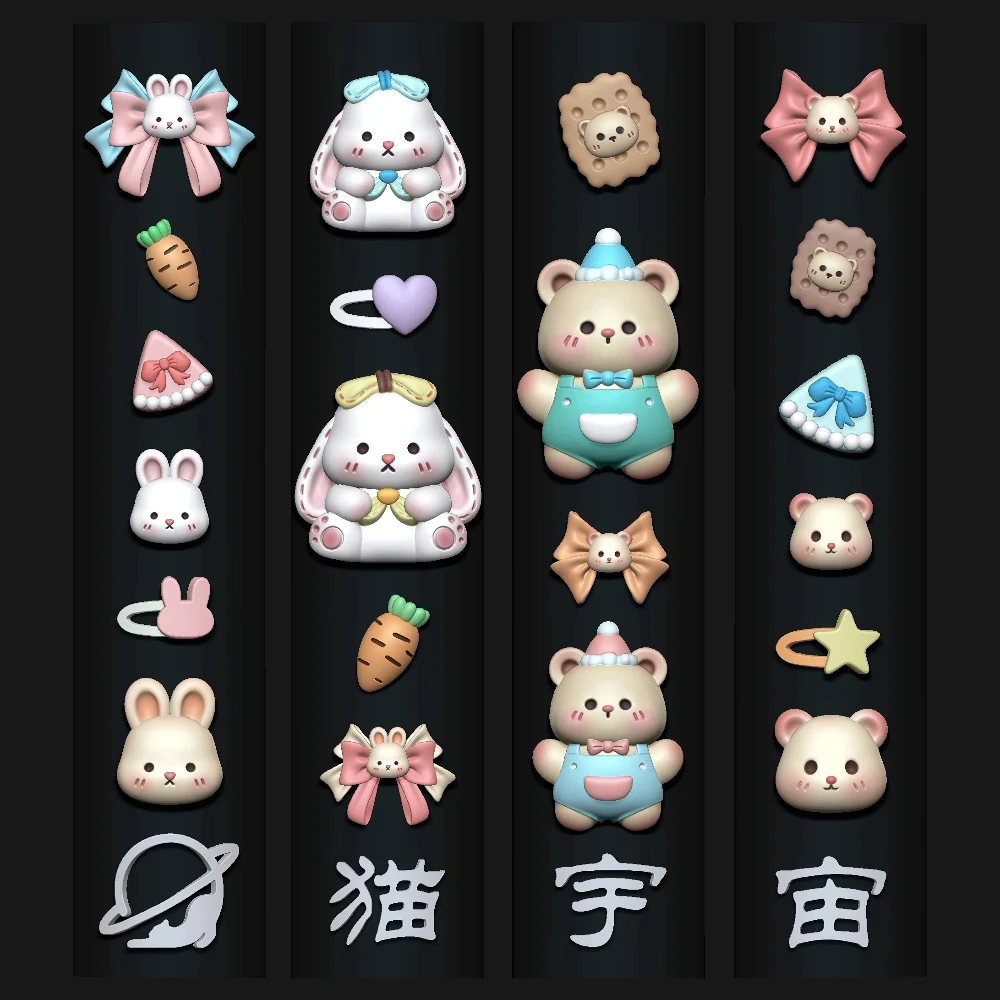 1Pc Cartoon Cute Rabbit Bear Diy Nail Art Carving Mold Kawaii Hairpin Carrot Cake Bowknot Biscuit Nail Art Mold Accessories
1Pc Cartoon Cute Rabbit Bear Diy Nail Art Carving Mold Kawaii Hairpin Carrot Cake Bowknot Biscuit Nail Art Mold Accessories