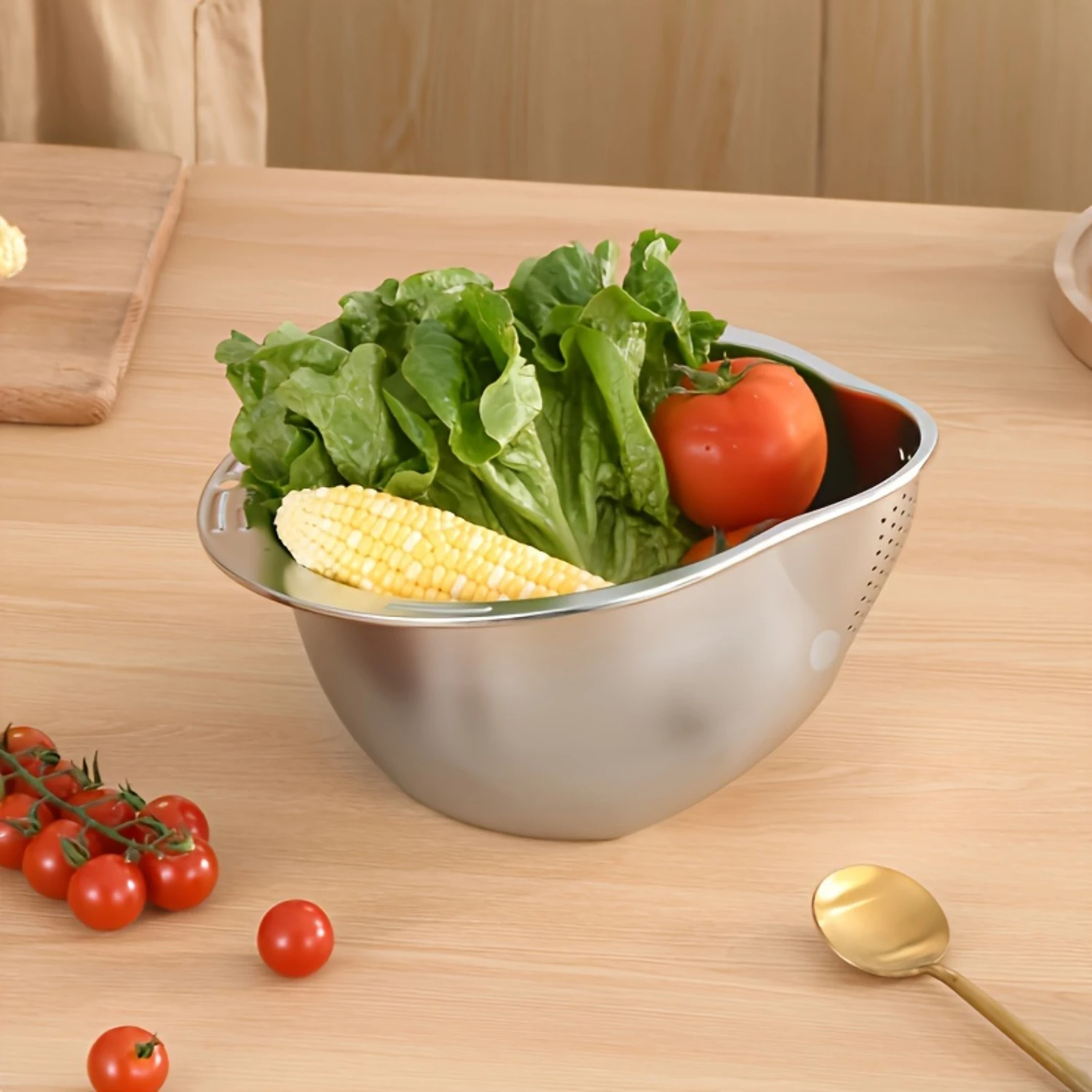 Steel Kitchen Sink Strainer - Multifunctional Drain Basket & Fruit Cleaning Bowl With Filter Container Maximize Counter Space Wi
Steel Kitchen Sink Strainer - Multifunctional Drain Basket & Fruit Cleaning Bowl With Filter Container Maximize Counter Space Wi