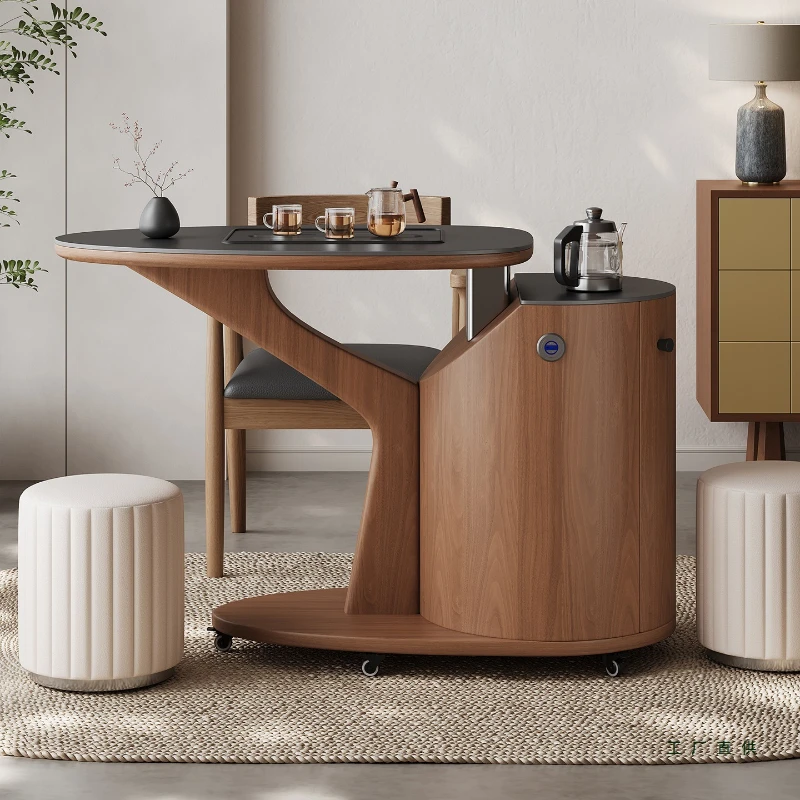 Medieval style pure black rock plate tea car side few tea brewing integrated multi-functional household movable modern
Medieval style pure black rock plate tea car side few tea brewing integrated multi-functional household movable modern