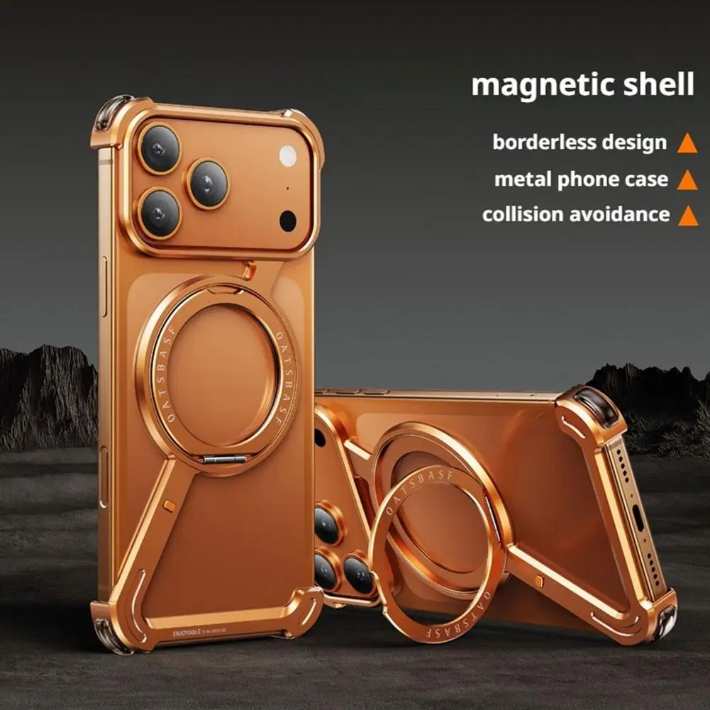 Oatsbasf Phone Case for iPhone 17 Pro/Pro Max/17/Air with 360° Rotatable Stand Metal Frameless Magsafe Protective Shockproof
Oatsbasf Phone Case for iPhone 17 Pro/Pro Max/17/Air with 360° Rotatable Stand Metal Frameless Magsafe Protective Shockproof