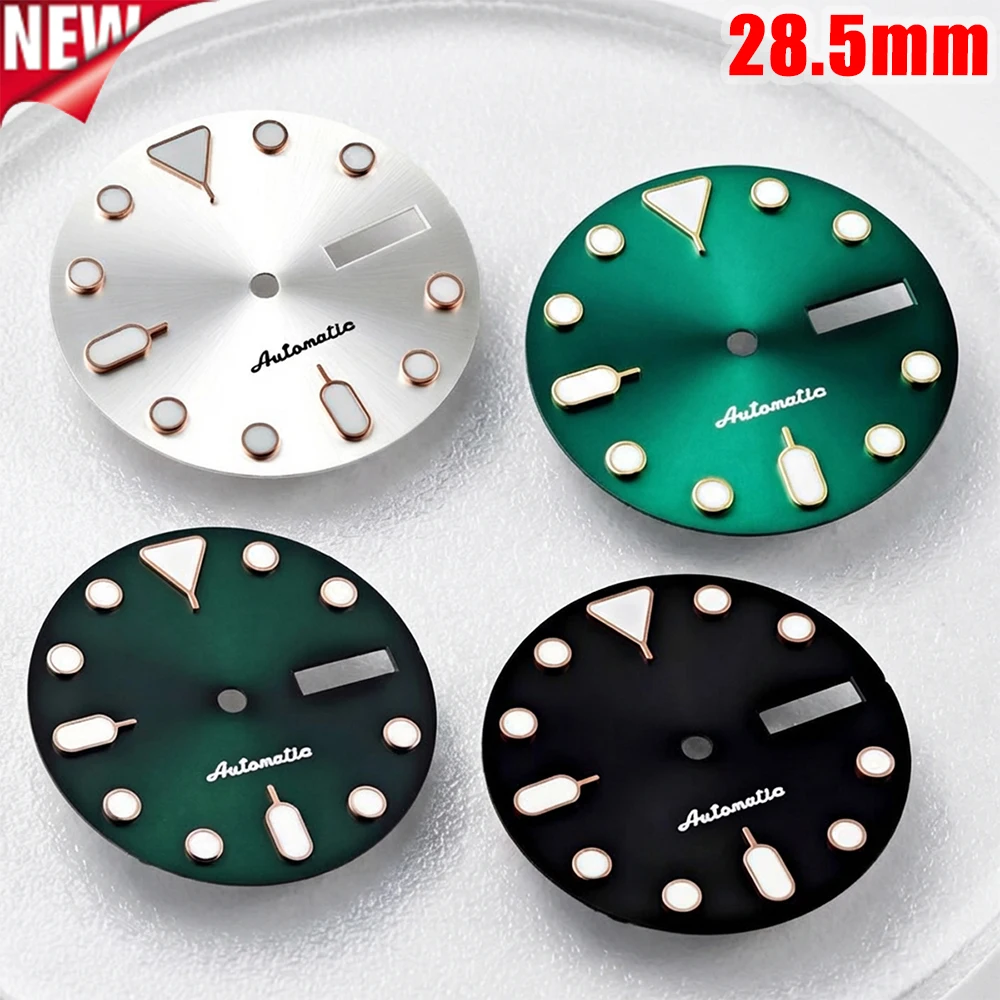 28.5mm No Logo Sunburst Watch Dial Green Luminous for Seiko NH36 4R36 Automatic Movement Mod Parts Replacement DIY
28.5mm No Logo Sunburst Watch Dial Green Luminous for Seiko NH36 4R36 Automatic Movement Mod Parts Replacement DIY
