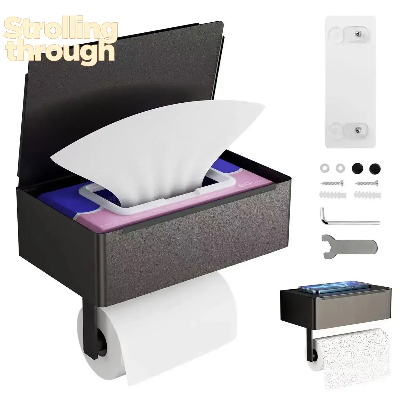 Держатель для туалетной бумаги из нержавеющей стали 304, квадратный, без сверления, для рулонов и влажных салфеток
Держатель для туалетной бумаги из нержавеющей стали 304, квадратный, без сверления, для рулонов и влажных салфеток