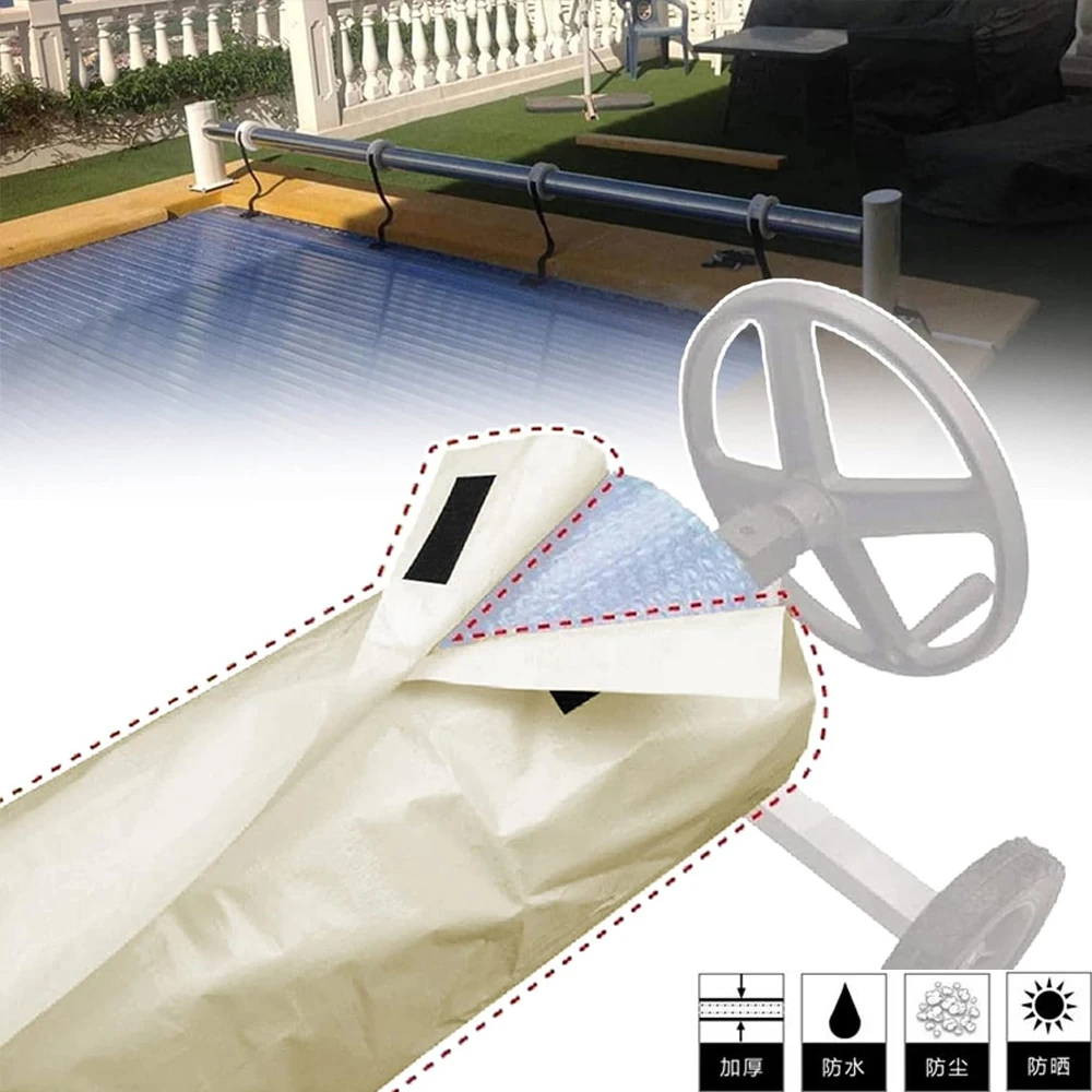 Solar Pool Cover Reel for Pools, Beige 4210D Water Resistant Fabric Solar Blanket Cover for Above Ground & Inground Pools
Solar Pool Cover Reel for Pools, Beige 4210D Water Resistant Fabric Solar Blanket Cover for Above Ground & Inground Pools