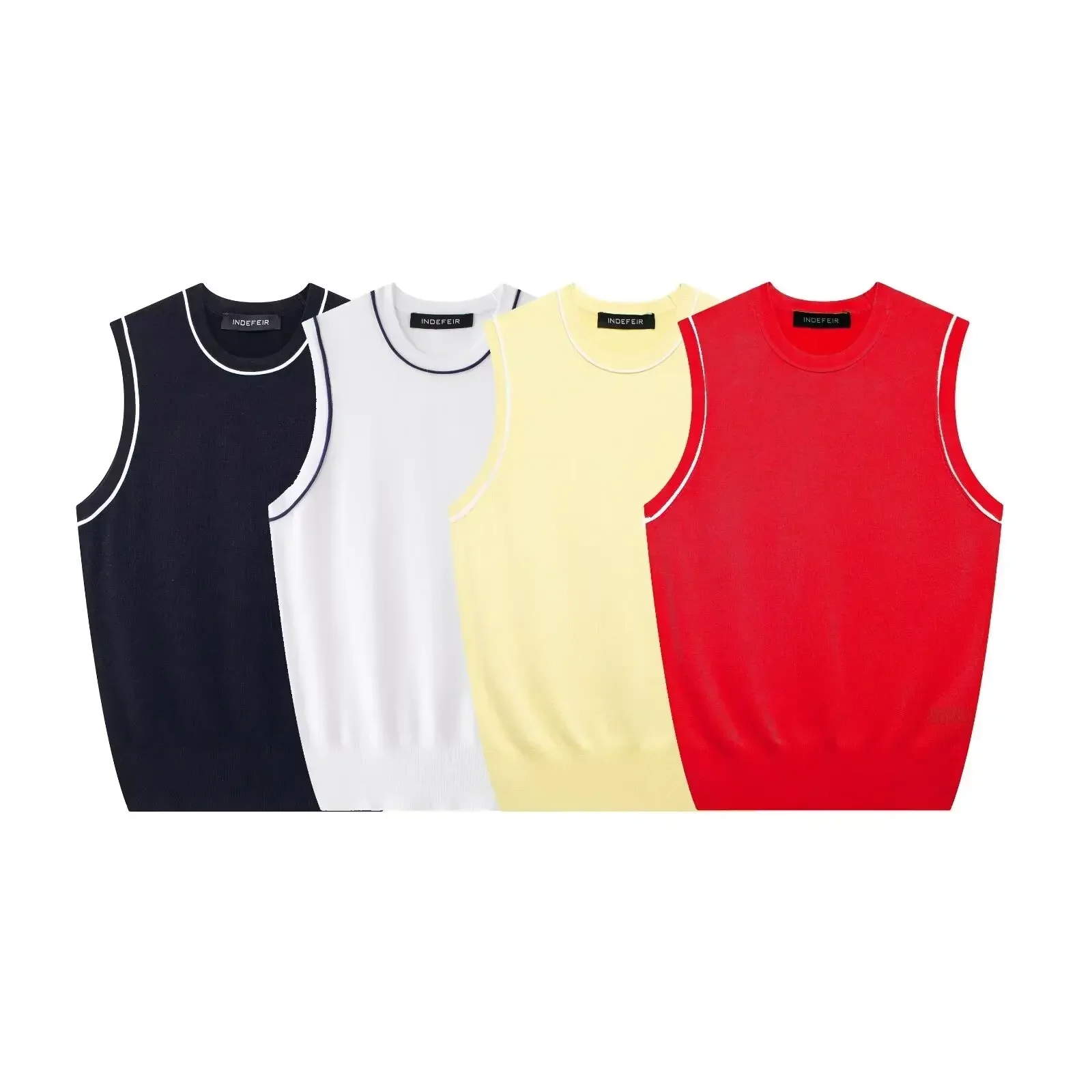 Women's New Fashion Color Contrasting Edge Design Multi Color Elastic Slim Knitted Top Retro O Neck Women's Tank Top Top
Women's New Fashion Color Contrasting Edge Design Multi Color Elastic Slim Knitted Top Retro O Neck Women's Tank Top Top