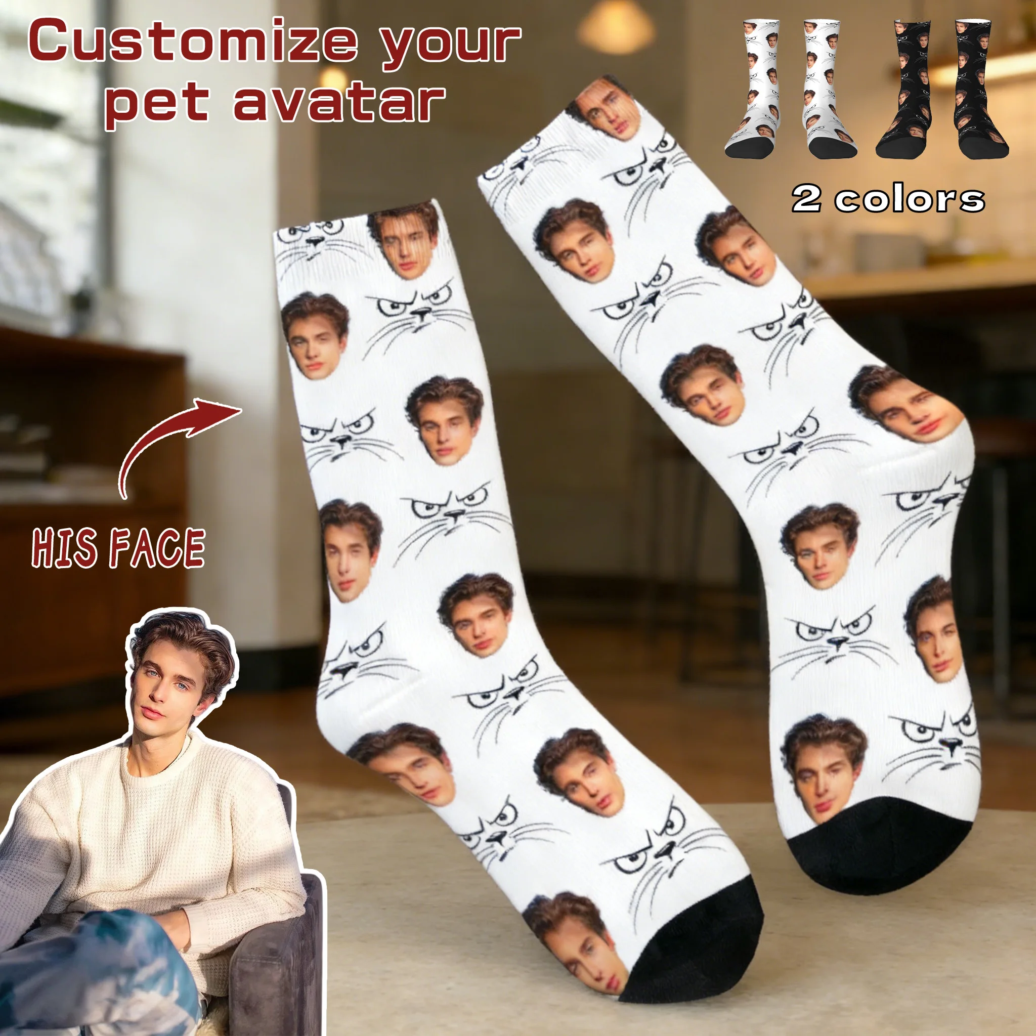 Customized face-shaped socks Unisex customized socks Personalized picture socks Photo socks Customized socks as gifts
Customized face-shaped socks Unisex customized socks Personalized picture socks Photo socks Customized socks as gifts