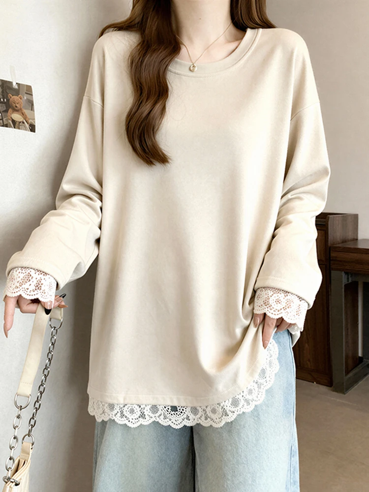 Женская пруженка с эффектом похудения, кружевная, длинная, весенняя мода 2026, свободного кроя, универсальный повседневный топ
Женская пруженка с эффектом похудения, кружевная, длинная, весенняя мода 2026, свободного кроя, универсальный повседневный топ