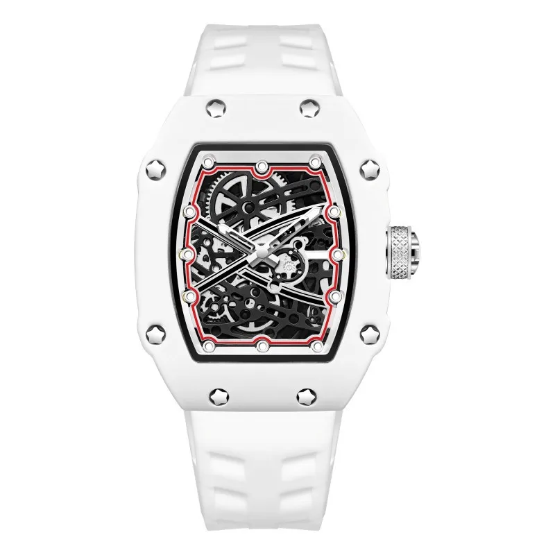 Ultra-thin Barrel-shaped Men's Tonneau Watch Fashion Rubber Strap Luminous Men's White Dial Watches Personalized Quartz Watch
Ultra-thin Barrel-shaped Men's Tonneau Watch Fashion Rubber Strap Luminous Men's White Dial Watches Personalized Quartz Watch
