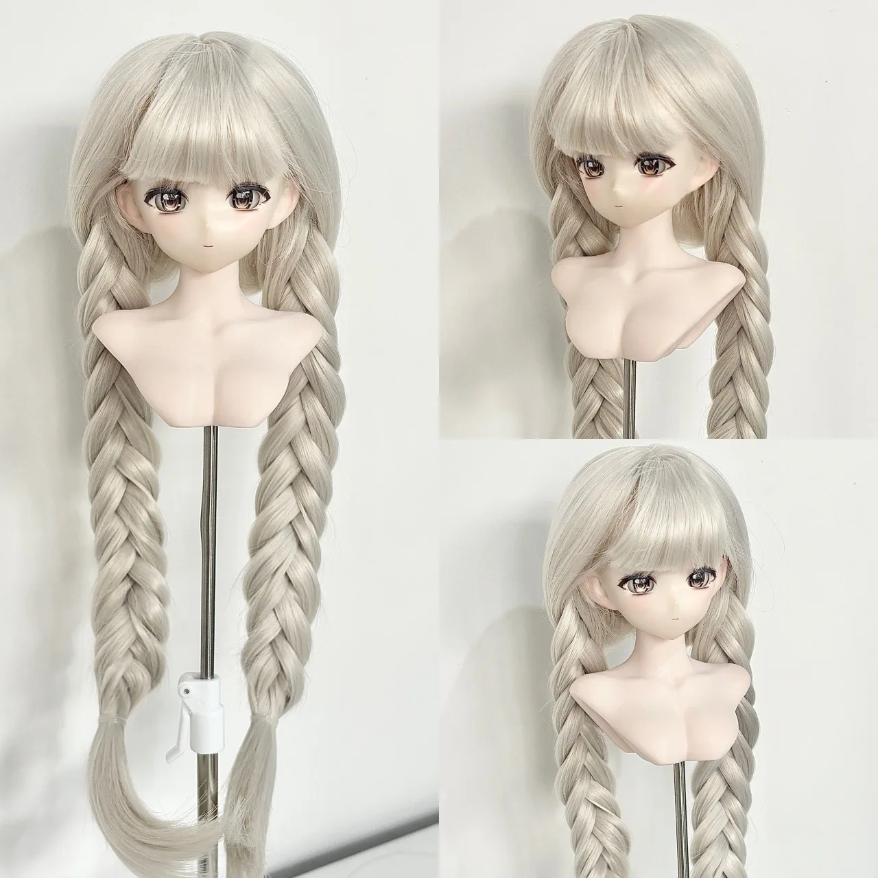 Light Blonde Beige Double Braids Wig for 1/3 1/4 1/6 BJD SD Doll Heat Resistant Silk Dolls Accessories for 15.5-23cm Head Size
Light Blonde Beige Double Braids Wig for 1/3 1/4 1/6 BJD SD Doll Heat Resistant Silk Dolls Accessories for 15.5-23cm Head Size