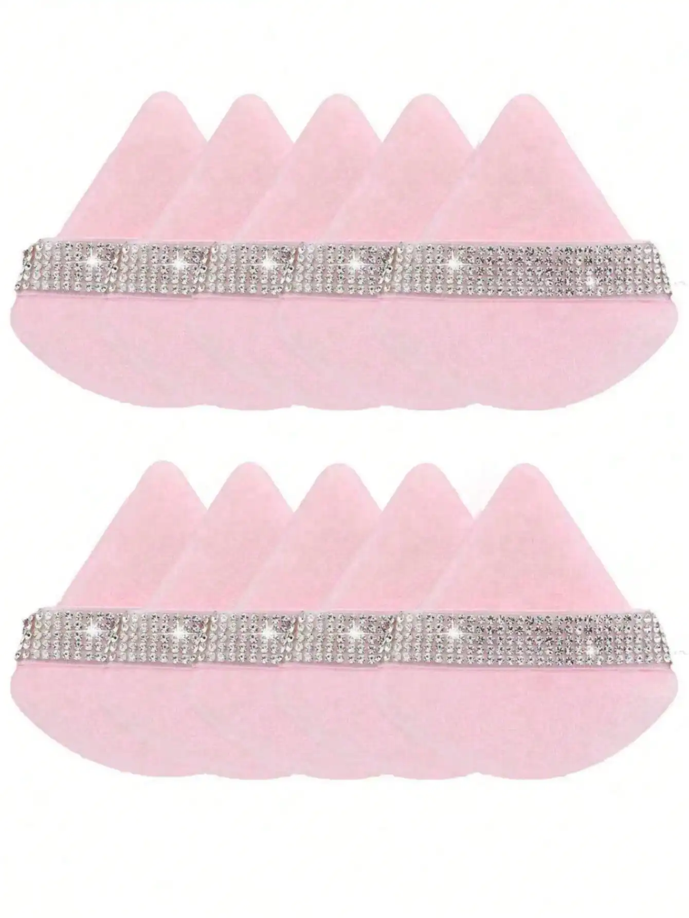 1pc/3pcs/5pcs/10pcs /15pcs/24pcsBlack Triangle Shaped Powder Puff Set For Loose Powder, With Crystal Velvet Short Hair, Soft And Adhesive
1pc/3pcs/5pcs/10pcs /15pcs/24pcsBlack Triangle Shaped Powder Puff Set For Loose Powder, With Crystal Velvet Short Hair, Soft And Adhesive