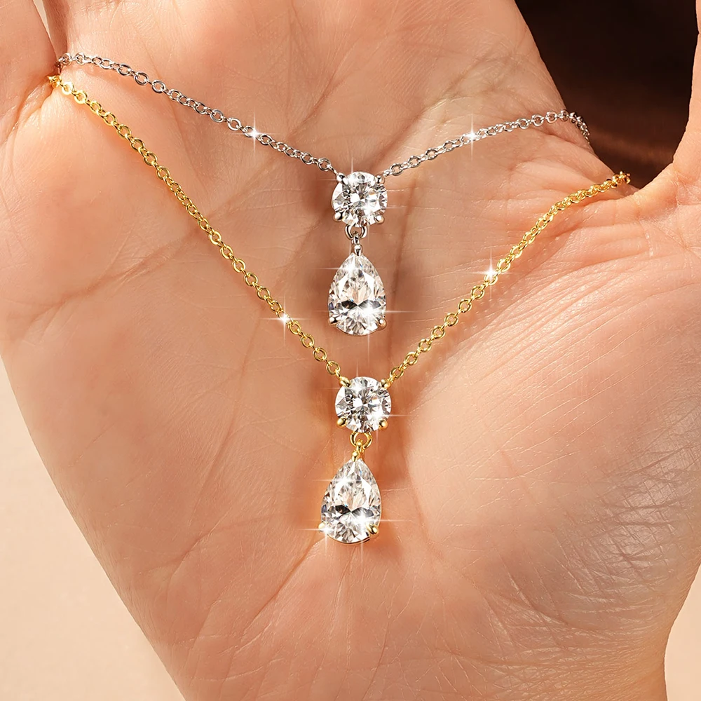 RAPRGOLD GRA Certified D VVS1 Round Moissanite Diamond Four Leaf Clover Pendant Necklace for Women Chain Jewelry Gifts collares
RAPRGOLD GRA Certified D VVS1 Round Moissanite Diamond Four Leaf Clover Pendant Necklace for Women Chain Jewelry Gifts collares