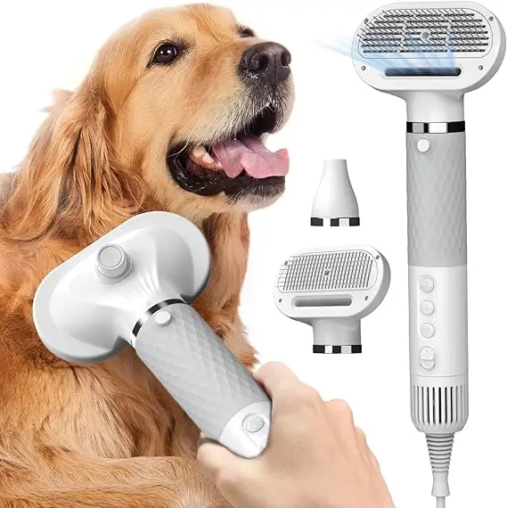 Dog Hair Dryer for Pet Grooming High Velocity Force Blower-Innovative 62m/s Air Speed Motor Lightweight Portable Dog Blow Dryer
Dog Hair Dryer for Pet Grooming High Velocity Force Blower-Innovative 62m/s Air Speed Motor Lightweight Portable Dog Blow Dryer