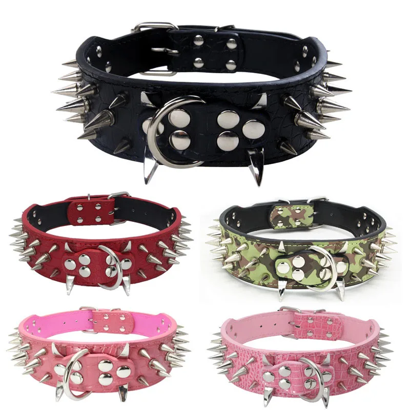 Pet Domineering Collar Decorate with Pointed Nail PU Material Adjustable Suit for Medium Large Dog Outdoor Supplies Accessories
Pet Domineering Collar Decorate with Pointed Nail PU Material Adjustable Suit for Medium Large Dog Outdoor Supplies Accessories