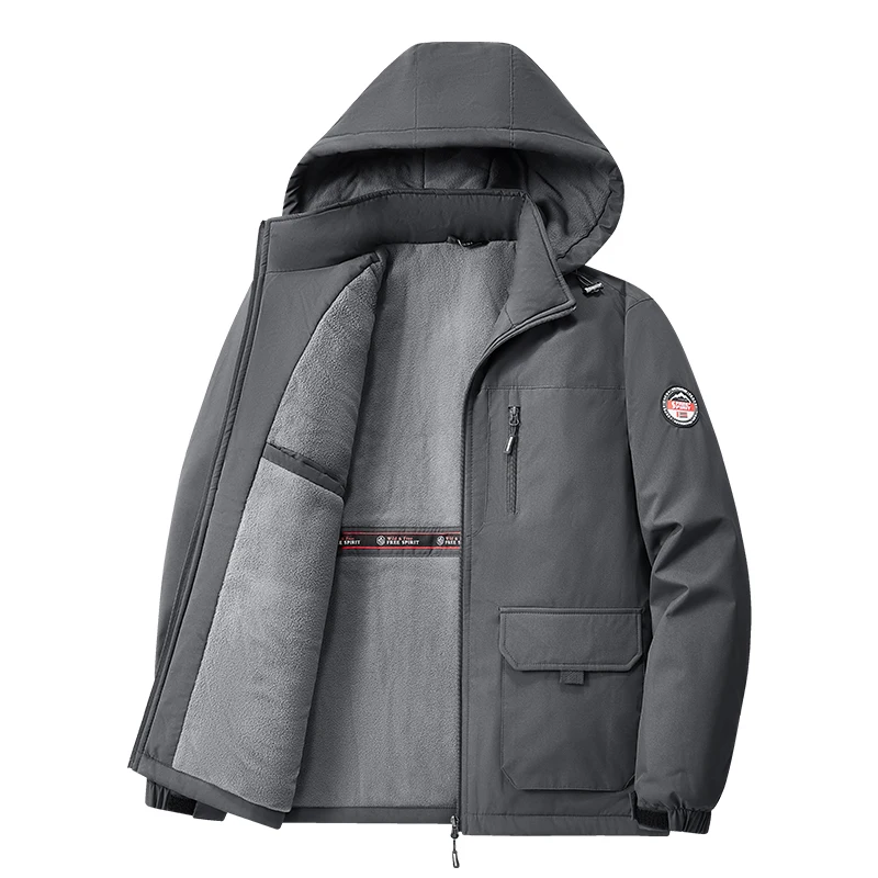 Men Fleece Lined Cotton Jacket Warm Outerwear Autumn Winter New Arrival Men Casual Middle Aged Coat Male Soft Thick Fashion Top
Men Fleece Lined Cotton Jacket Warm Outerwear Autumn Winter New Arrival Men Casual Middle Aged Coat Male Soft Thick Fashion Top
