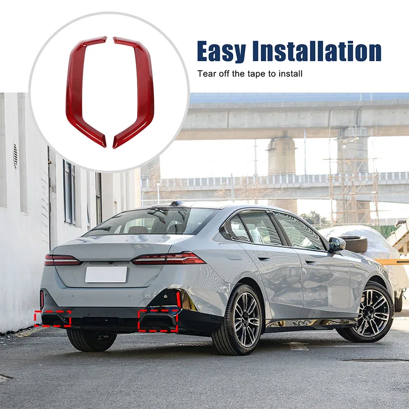 x2 Rear Bumper Lip Exhaust End Pipe Tips Trim Sticker Strips Red true carbon fiber For BMW 5 Series i5 G60 M Sport 2024-2025
x2 Rear Bumper Lip Exhaust End Pipe Tips Trim Sticker Strips Red true carbon fiber For BMW 5 Series i5 G60 M Sport 2024-2025