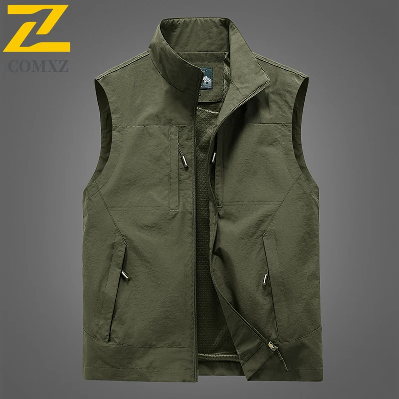 High Quality Fishing Photography Work Vest 2025 Summer Thin Breathable Stand Up Collar Vest Simple and Versatile Men's Clothing
High Quality Fishing Photography Work Vest 2025 Summer Thin Breathable Stand Up Collar Vest Simple and Versatile Men's Clothing
