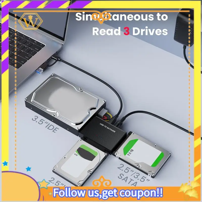 Latest-USB 3.0 To SATA / IDE Adapter Hard Drive Adapter For 2.5 / 3.5 Inch SATA & IDE HDD
Latest-USB 3.0 To SATA / IDE Adapter Hard Drive Adapter For 2.5 / 3.5 Inch SATA & IDE HDD