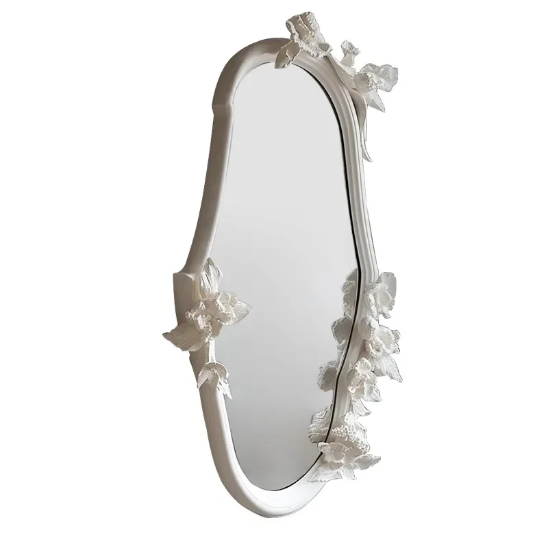 French wall-mounted dressing retro carved full-body cream wind wall-mounted fitting mirror floor-to-ceiling
French wall-mounted dressing retro carved full-body cream wind wall-mounted fitting mirror floor-to-ceiling