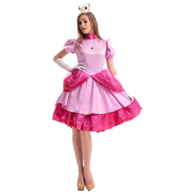 Adult Women Halloween Peach Princess Costume Stage Performance Anime Role Play Pink Dress
Adult Women Halloween Peach Princess Costume Stage Performance Anime Role Play Pink Dress