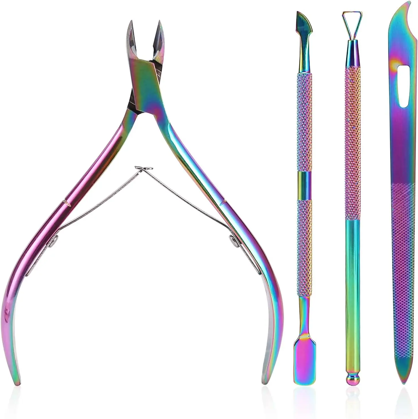 Cuticle Trimmer Kit: Pusher, Cutter, File, Dead Skin Remover, Manicure Tool
Cuticle Trimmer Kit: Pusher, Cutter, File, Dead Skin Remover, Manicure Tool