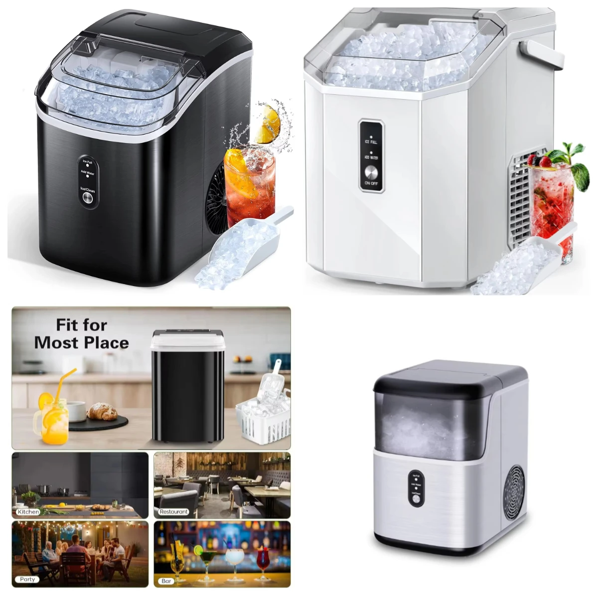 Portable Countertop Nugget Ice Maker, 26Lbs/24H Self-Cleaning Pellet Ice Machine
Portable Countertop Nugget Ice Maker, 26Lbs/24H Self-Cleaning Pellet Ice Machine