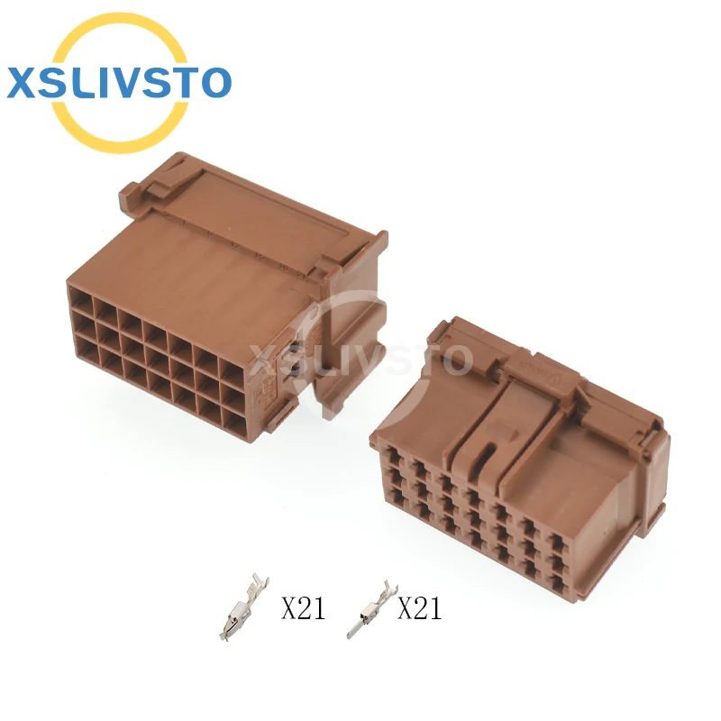 1 Set 21 Pin Car Brown Connector Male Female Quick Connector Car Harness Connector Plug 8-968975-1 1-967630 With Terminals
1 Set 21 Pin Car Brown Connector Male Female Quick Connector Car Harness Connector Plug 8-968975-1 1-967630 With Terminals