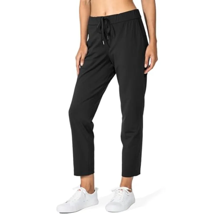 Women's Pants with Deep Pockets 7/8 Stretch Ankle Sweatpants for Golf, Athletic, Lounge, Travel, Work
Women's Pants with Deep Pockets 7/8 Stretch Ankle Sweatpants for Golf, Athletic, Lounge, Travel, Work
