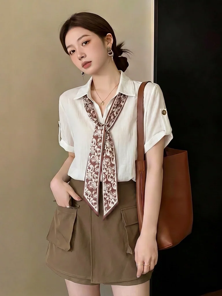 Summer Fashion Large Size Women's Shirt Skirt Set Tie Dye Holiday Style Workwear Two Piece Outfit Collar Loose Fit
Summer Fashion Large Size Women's Shirt Skirt Set Tie Dye Holiday Style Workwear Two Piece Outfit Collar Loose Fit
