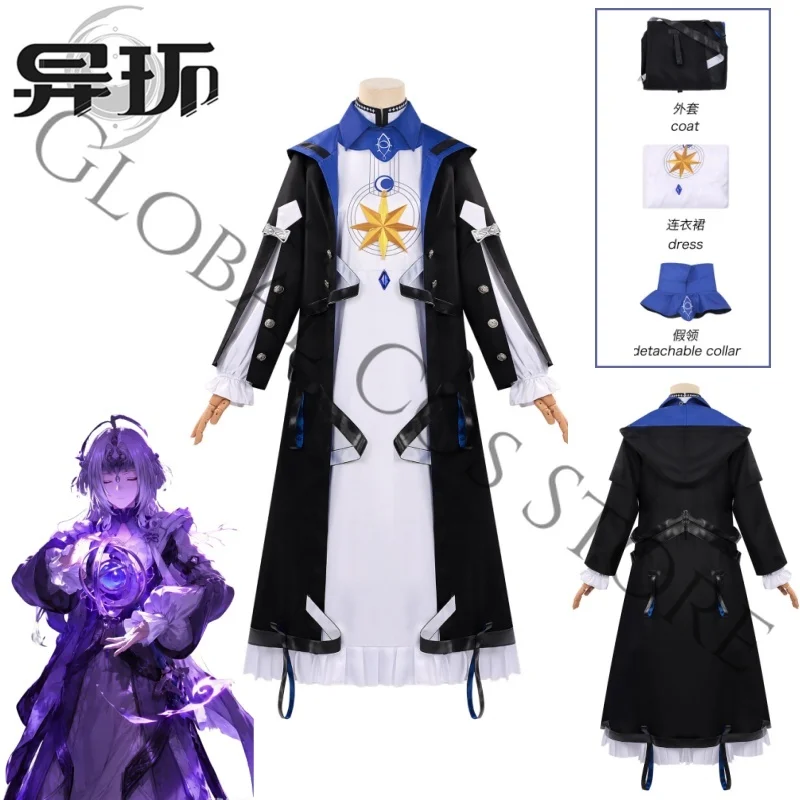 Neverness To Everness Shi Cosplay Costume Blue Stand Collar Hooded Black Long Outer Robe Suit for Women Halloween Party Roleplay
Neverness To Everness Shi Cosplay Costume Blue Stand Collar Hooded Black Long Outer Robe Suit for Women Halloween Party Roleplay