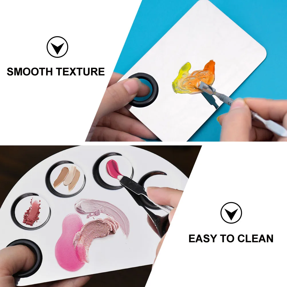 3 Sets Art Palette Color Mixing Tool Stainless Steel Paint Board Manicure Tray Display Plate Nail Color Trays Beauty Salon
3 Sets Art Palette Color Mixing Tool Stainless Steel Paint Board Manicure Tray Display Plate Nail Color Trays Beauty Salon